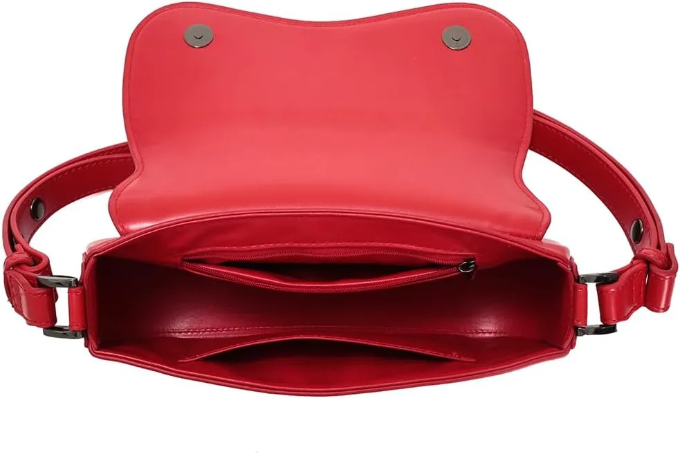 YDSIII Shoulder Bag, Women's Vintage Vegan Leather Shoulder Purse with Adjustable Strap