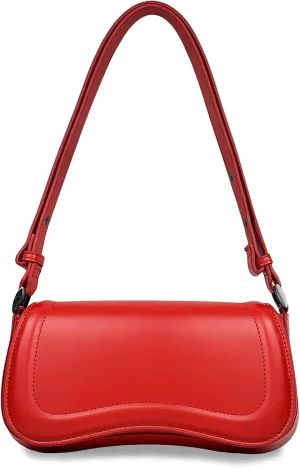 YDSIII Shoulder Bag, Women's Vintage Vegan Leather Shoulder Purse with Adjustable Strap