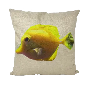 Yellow Fish Throw Pillows