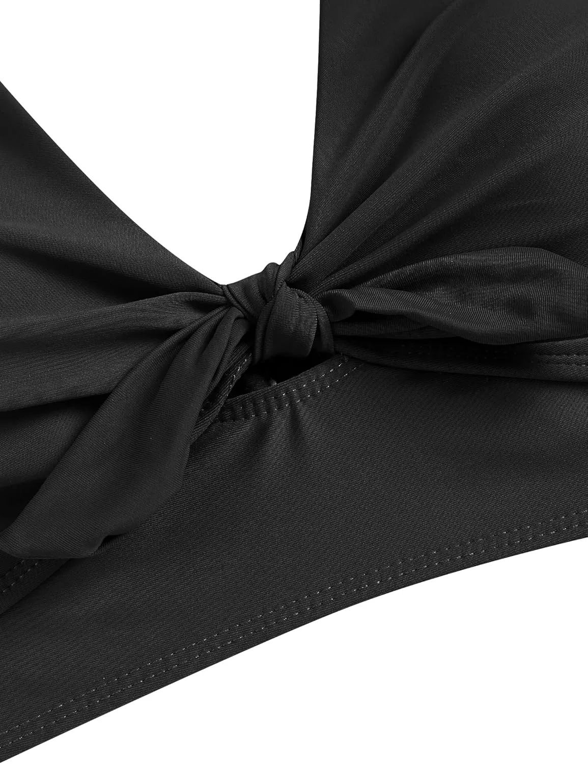 ZAFUL High Waisted Bikini Sets for Women Tummy Control Swimsuits Tie Knot High Rise 2025 Two Piece Bathing Suits